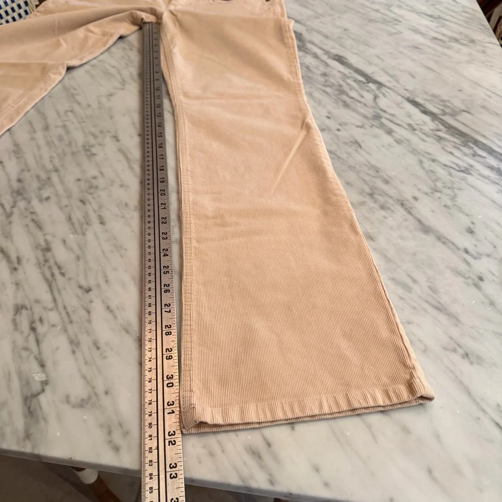 J CREW Vanilla Crème Cotton Corduroy‎ Jeans Pants, FAVORITE FIT, Size 29R